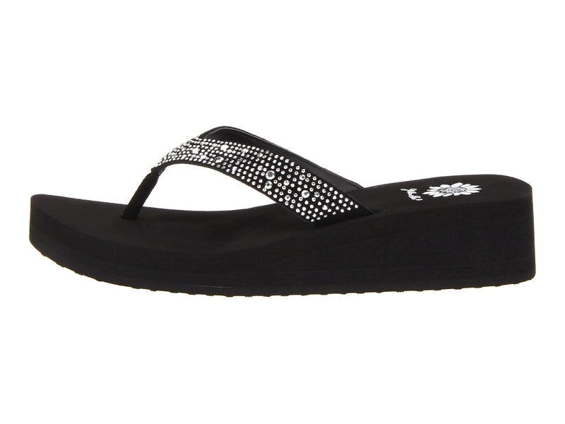 Yellow Box Women's Africa Wedge Flip Flop, Black, 6.5 M US - Image 4